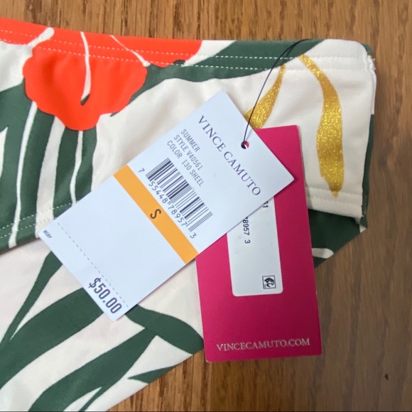 NWT! Vince Camuto Tropical Print Bikini Bottom - Picture 5 of 7